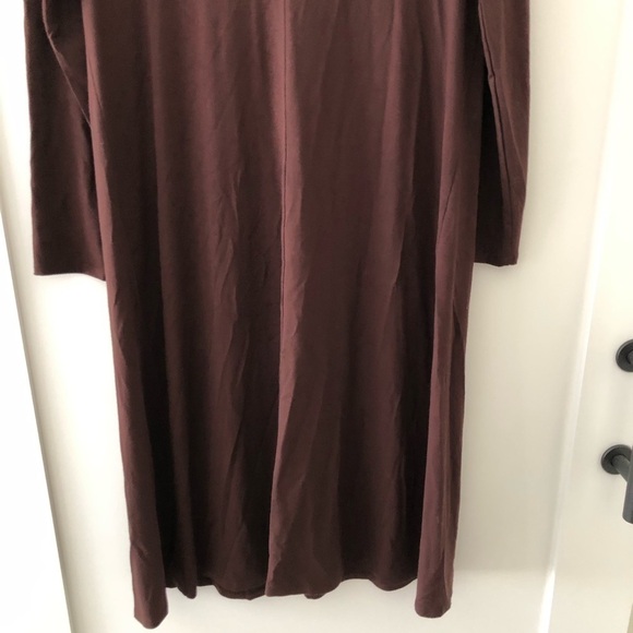 Eileen Fisher Brown V Neck Midi Dress XS - Picture 8 of 12
